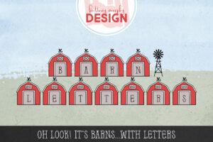 Barn Letters Font Graphic