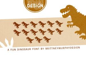 Lettersaurus Rex Font Graphic