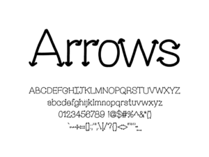 Mix Arrows Font Graphic
