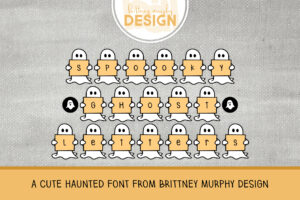 Spooky Ghost Letters Graphic