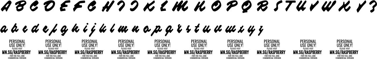 Raspberry Script Character Map