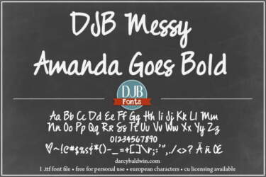 Djbfonts Messyamandagoesbold3