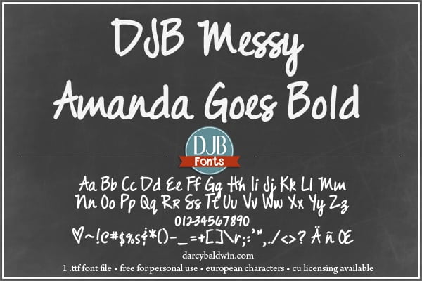 Djbfonts Messyamandagoesbold3