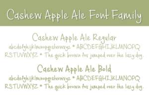 Cashew Apple Ale Letters Font Family