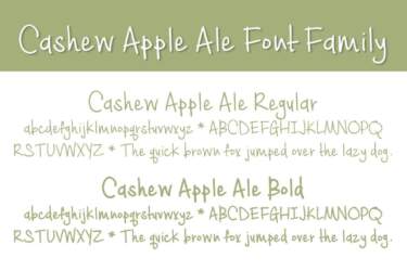 Cashew Apple Ale Letters Font Family
