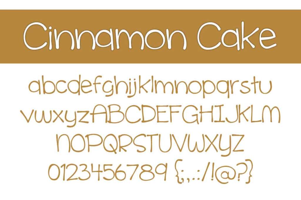 Cinnamon Cake Letters