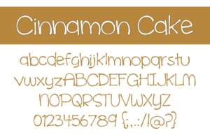 Cinnamon Cake Letters