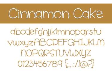 Cinnamon Cake Letters