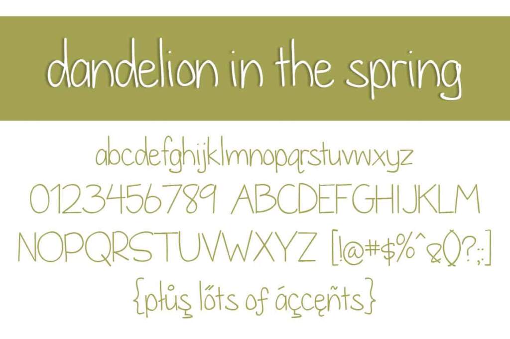 Dandelion In The Spring Letters