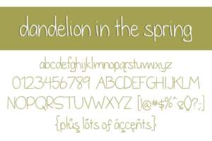 Dandelion In The Spring Letters