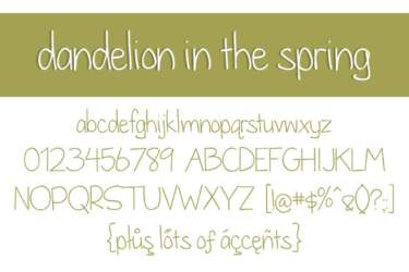 Dandelion In The Spring Letters