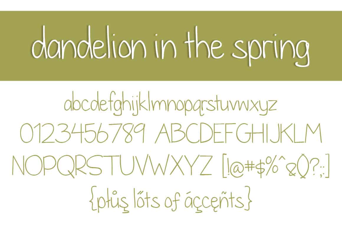 Dandelion In The Spring Letters