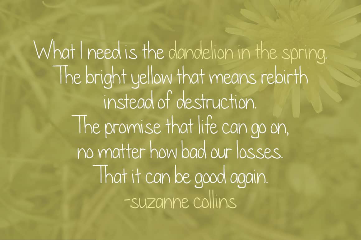 Dandelion In The Spring Quote
