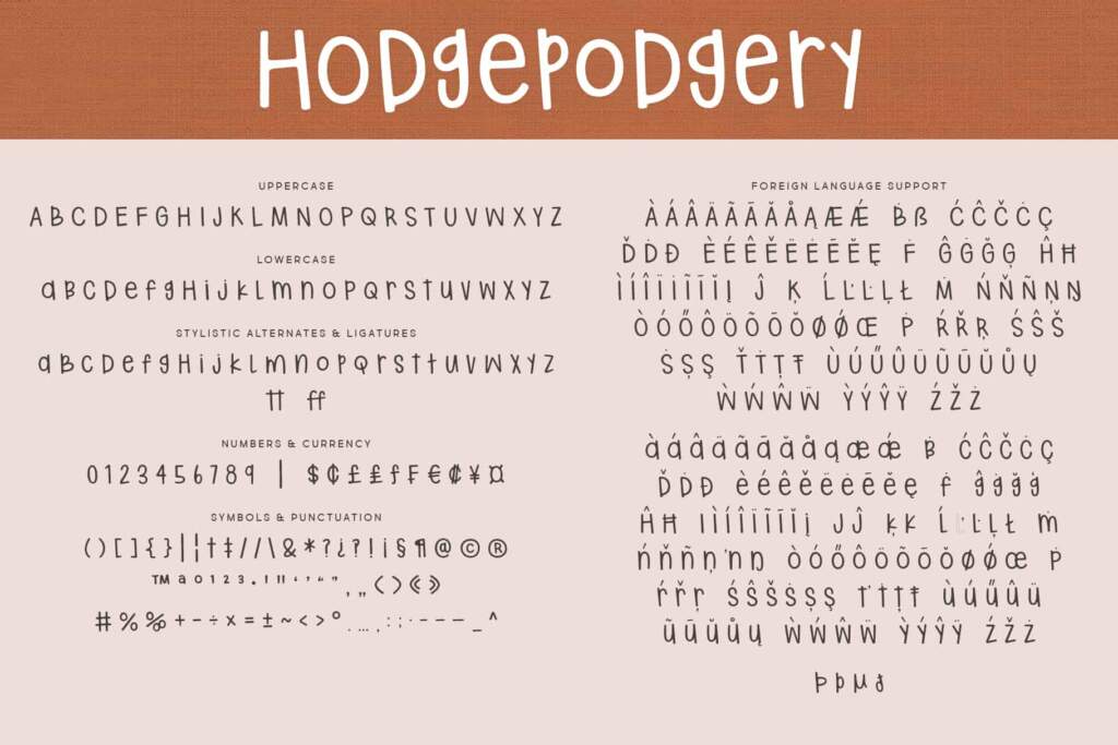 Hodgepodgery Letters