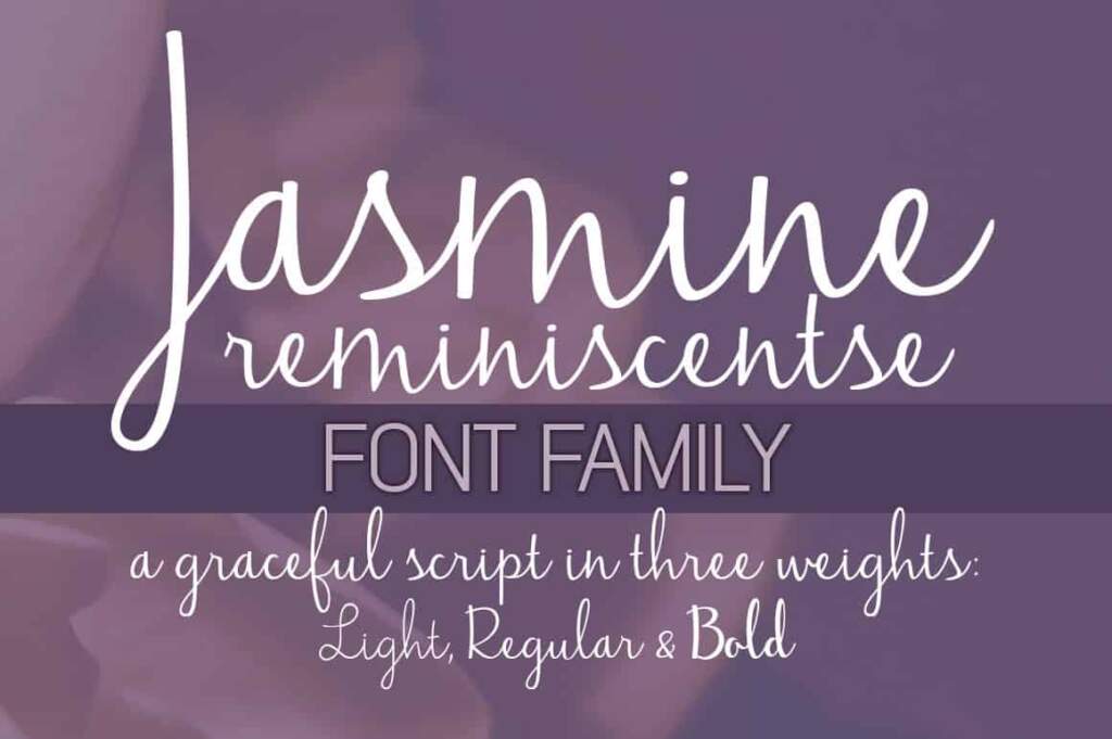 Jasmine Reminiscentse Font Family