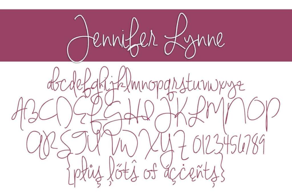 Jennifer Lynne Regular Letters