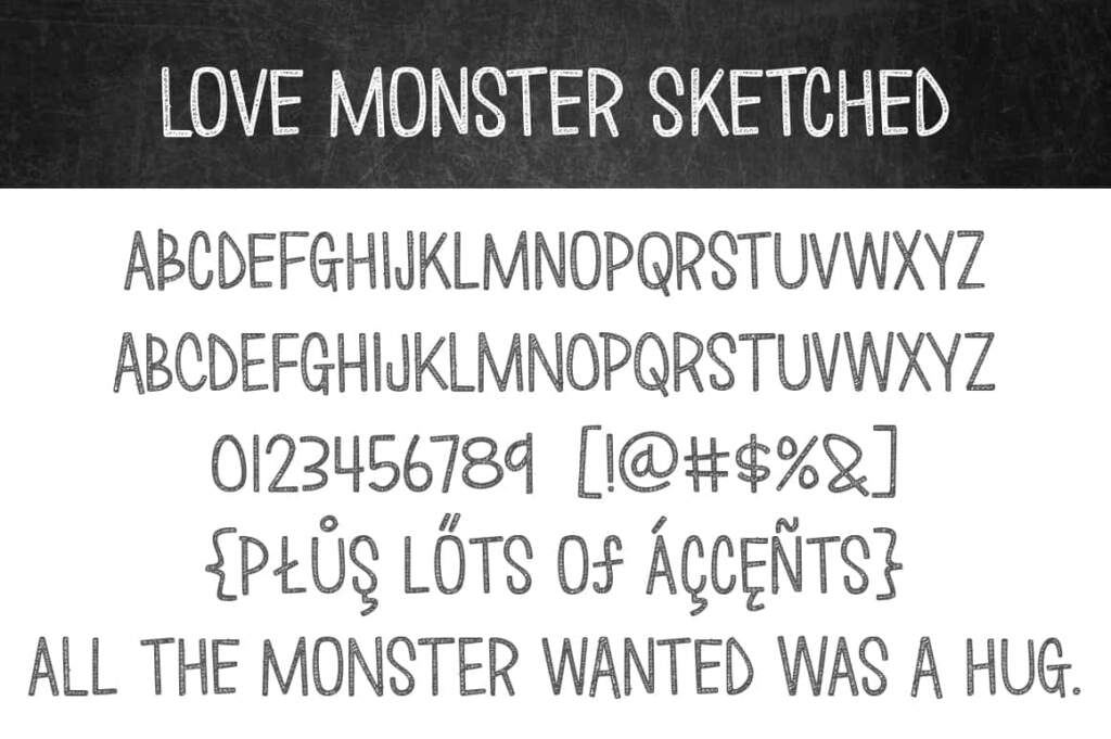 Letters For Love Monster Sketched