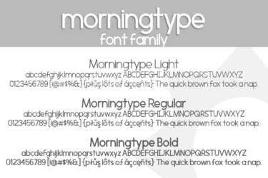 Morningtype Font Family Letters