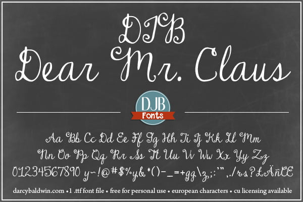 Djbfonts Dearmrclaus3