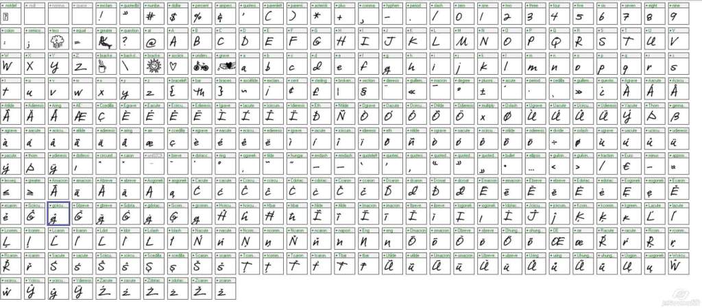 Djbfonts Ilovemesomebrook Charactermap