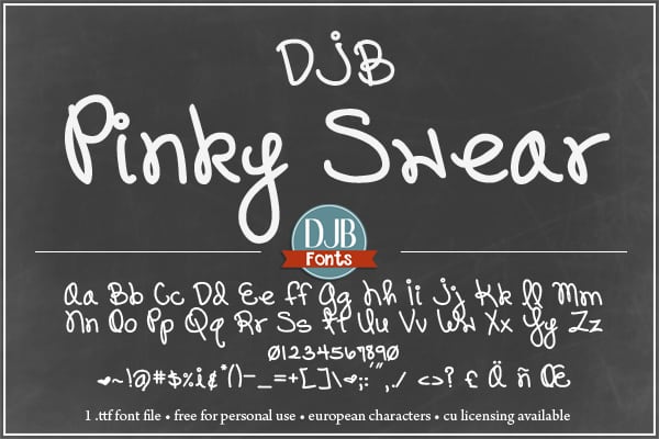 Djbfonts Pinkswear Soc2