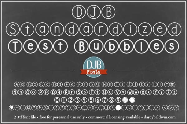 Djbfonts Standardizedtest 3