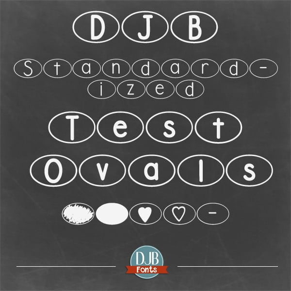 Djbfonts Standardizedtestovals