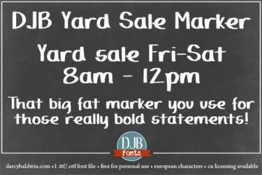 Djbfonts Yardsalemarker 2