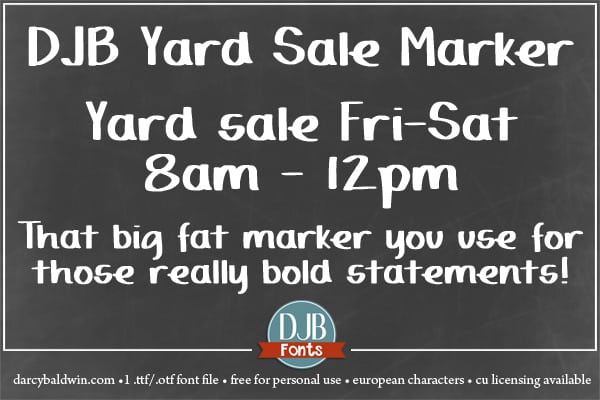 Djbfonts Yardsalemarker 2