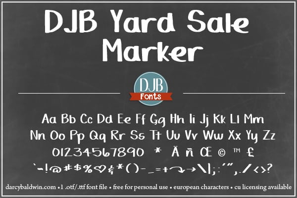 Djbfonts Yardsalemarker 3