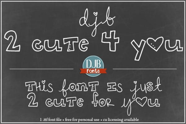 Djbfonts 2cute 3