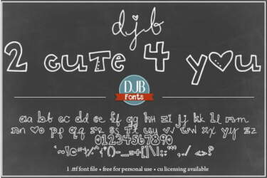 Djbfonts 2cute 4