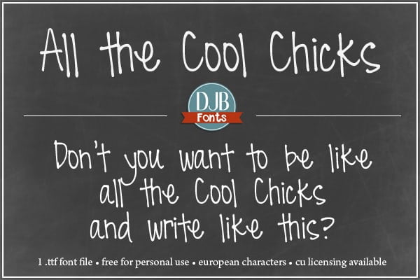 Djbfonts Allthecoolchicks1