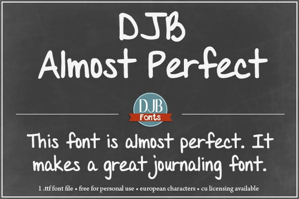 Djbfonts Almost Perfect 1