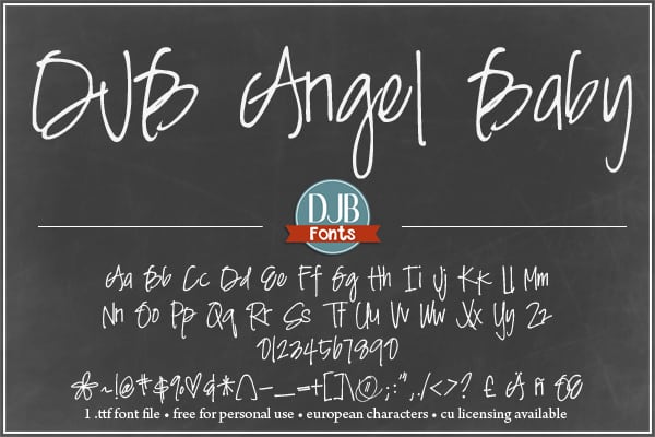 Djbfonts Angelbaby3a