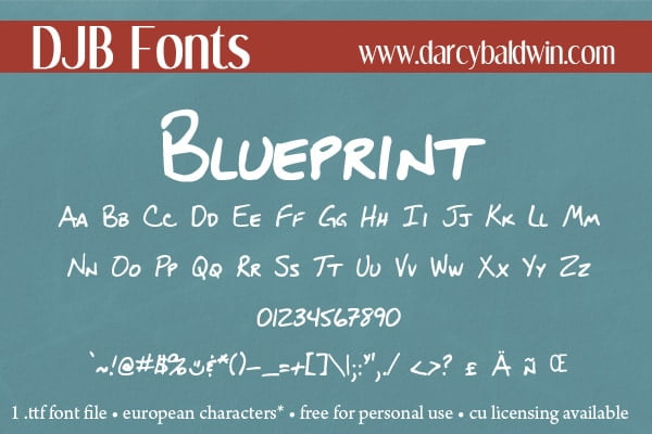 Djbfonts Blueprint2