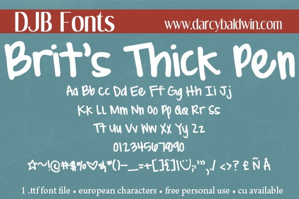 Djbfonts Britsthickpen3