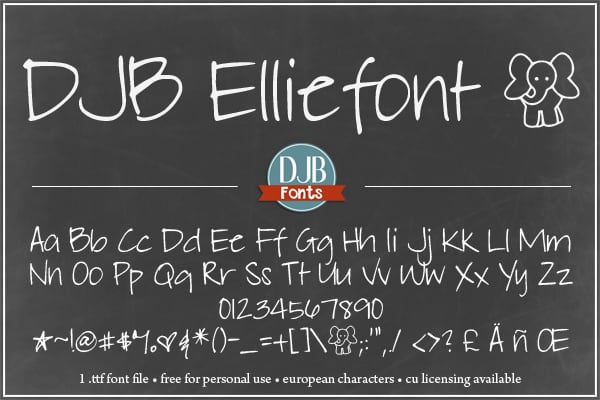 Djbfonts Elliephont3a