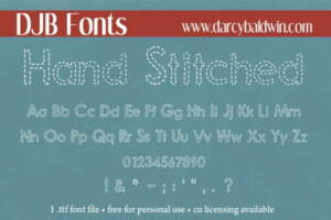 Djbfonts Handstitched2
