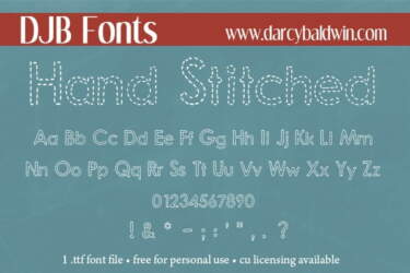 Djbfonts Handstitched2