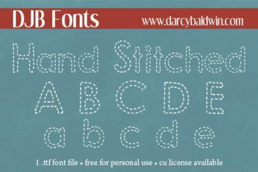 Djbfonts Handstitched3