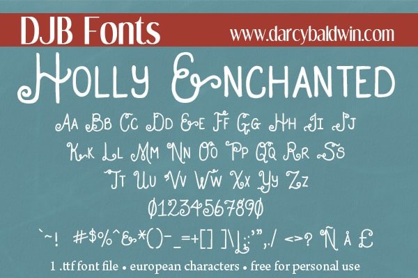 Djbfonts Hollyenchanted4