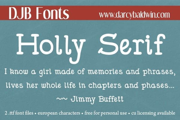 Djbfonts Hollyserif2a