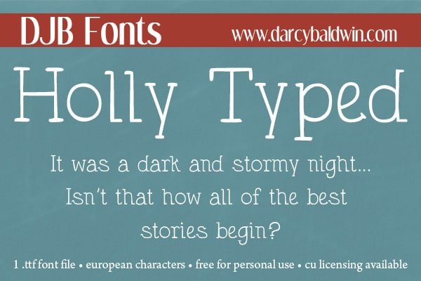 Djbfonts Hollytyped2