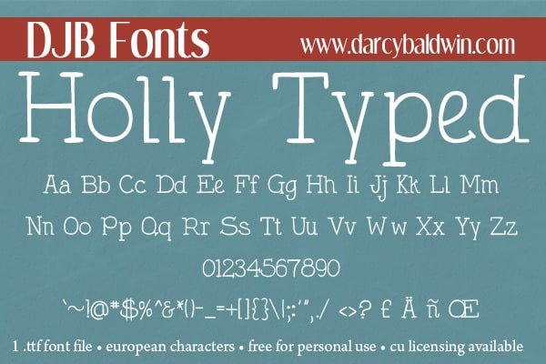 Djbfonts Hollytyped3