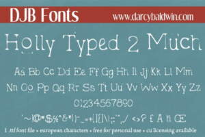 Djbfonts Hollytyped2much3