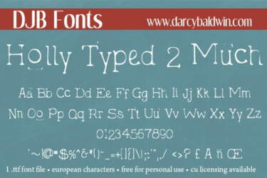 Djbfonts Hollytyped2much3