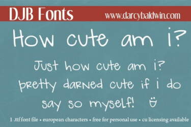 Djbfonts Howcute2
