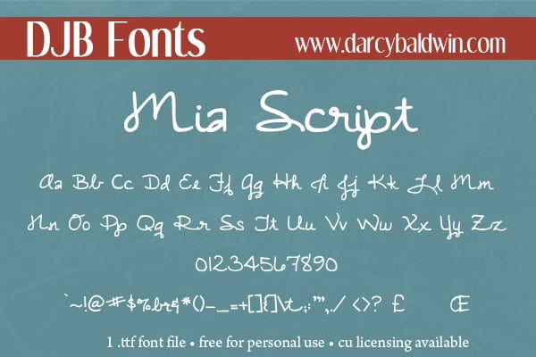 Djbfonts Miascript2