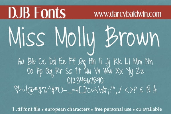 Djbfonts Missmollybrown3